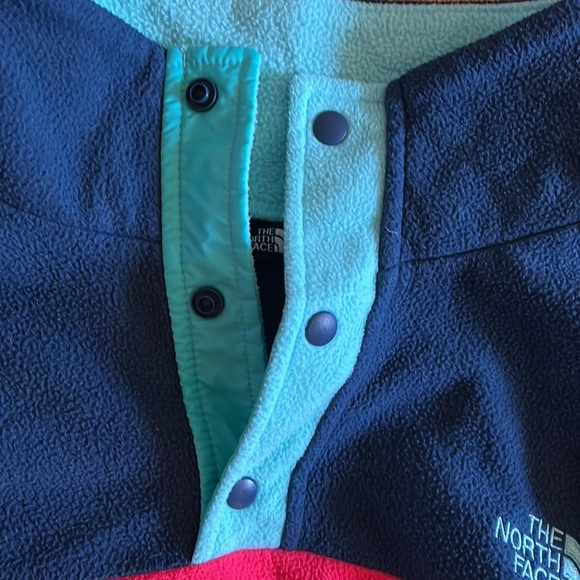Girls The North Face 1/4 snap fleece pullover Large 14-16 - Picture 8 of 9